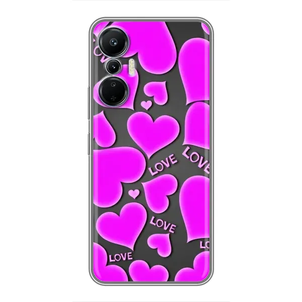 Чохол з принтом «Pink hearts» для Infinix Hot 20 (4G) Чохол з принтом «Pink hearts» для Infinix Hot 20 (4G)
