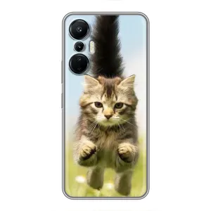 Чехлы с Котиками для Infinix Hot 20 (4G) (VPrint) (Прыжок кота)