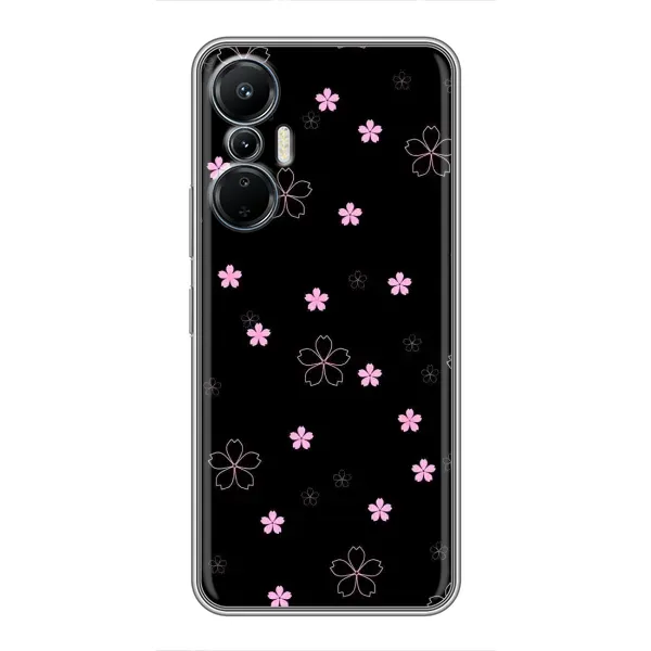 Чехол с принтом «Розовые цветы на черном» для Infinix Hot 20 (4G) Чехол с принтом «Розовые цветы на черном» для Infinix Hot 20 (4G)