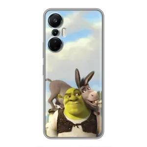 Чехол с мультфильмом Шрек на Infinix Hot 20 (4G) (Шрек и Осел)