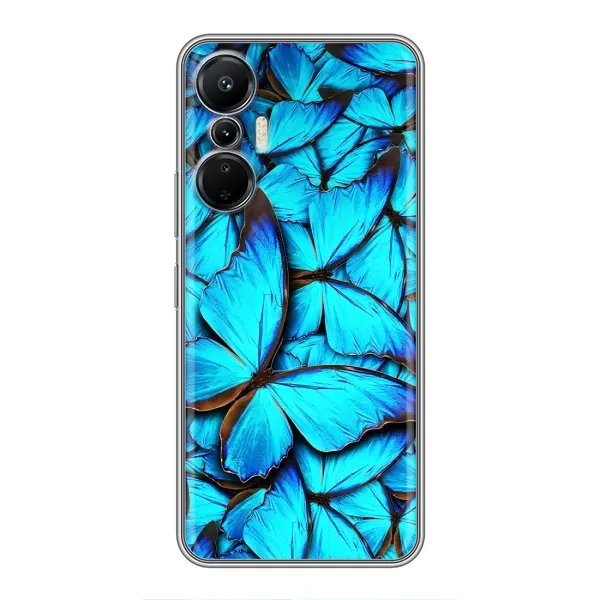 Чохол з принтом «Сині метелики» для Infinix Hot 20 (4G)