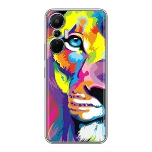 Чехол со Львом для Infinix Hot 20 (4G) (VPrint) (Яркий Лев)