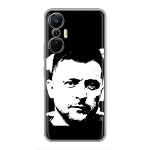 Чехол для Infinix Hot 20 (4G) (AlphaPrint - с принтом Зеленского) (Зеленский АРТ)