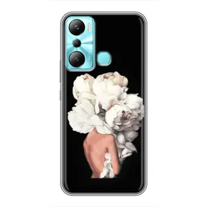 Чехлы (ART) Цветы на Infinix Hot 20i (X665E) (VPrint) (Белые цветы)