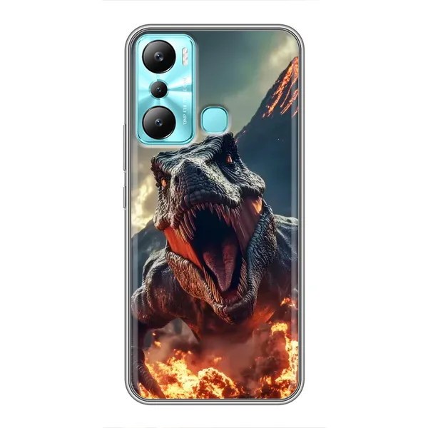 Чохол з принтом «Вогняний динозавр» для Infinix Hot 20i (X665E) Чохол з принтом «Вогняний динозавр» для Infinix Hot 20i (X665E)