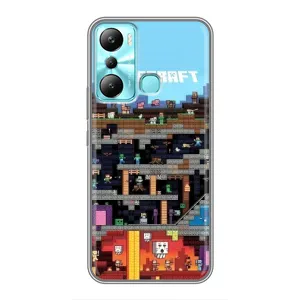 Чохол Майнкрафт на Infinix Hot 20i (X665E) (AlphaPrint) Minecraft (фон Minecraft)