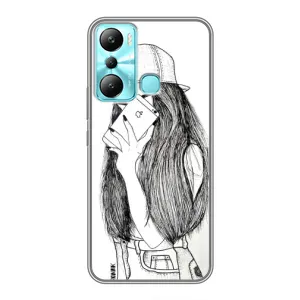 Чохол з друком для Infinix Hot 20i (X665E) - (Мода) (AlphaPrint) (Фото дівчини)
