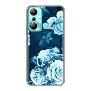 Чехлы (ART) Цветы на Infinix Hot 20i (X665E) (VPrint) (Голубые Бутоны)