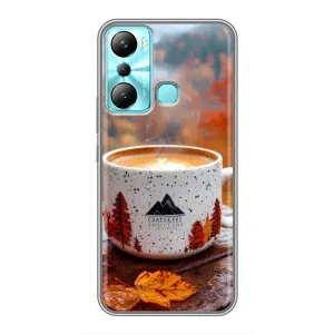 Чехол с уникальным дизайном «Осень с кофе» для Infinix Hot 20i (X665E) (Кофе на природе)