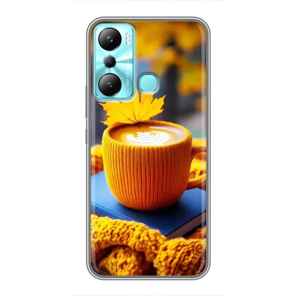 Чохол з принтом «Кава на жовтому пледі» для Infinix Hot 20i (X665E) Чохол з принтом «Кава на жовтому пледі» для Infinix Hot 20i (X665E)