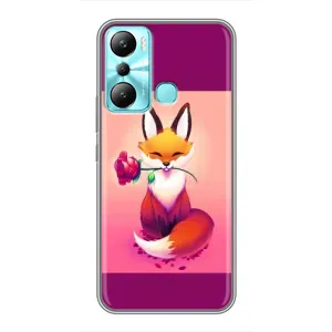 Чохли з картинкою Лисичка для Infinix Hot 20i (X665E) (VPrint) (Лиса з трояндою)