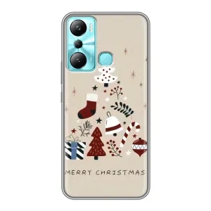 Рождественские, Праздничные Чехлы для Инфиникс Хот 20и (Merry Christmas)
