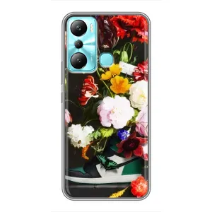 Брендновые Чехлы для Infinix Hot 20i (X665E) - (PREMIUMPrint) (Nike цветы)