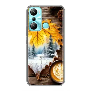 Чехол с уникальным дизайном «Осень с кофе» для Infinix Hot 20i (X665E) (Осенне-зимний кофе)