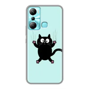 Чохол з принтом для Infinix Hot 20i (X665E) (AlphaPrint) Модні коти (Падаючий кіт)