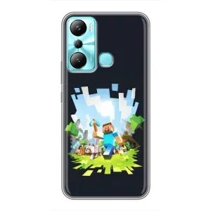 Чохол Майнкрафт на Infinix Hot 20i (X665E) (AlphaPrint) Minecraft (персонажі Minecraft)