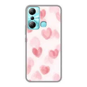 Чохол з розовим принтом для Infinix Hot 20i (X665E) (Рожеві сердечки)