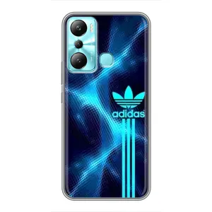 Чохли Адидас для Infinix Hot 20i (X665E) (AlphaPrint) (Синій Адідас)