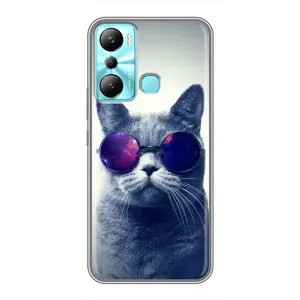 Чохол з принтом для Infinix Hot 20i (X665E) (AlphaPrint) Модні коти (Стильний кіт)