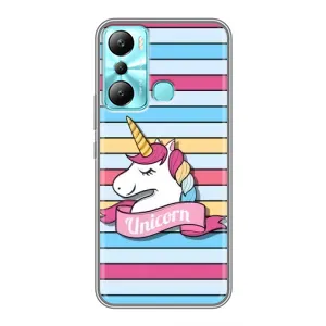Чехол для Инфиникс Хот 20и - (Единорожки - Новинки) (AlphaPrint) (Unicorn)