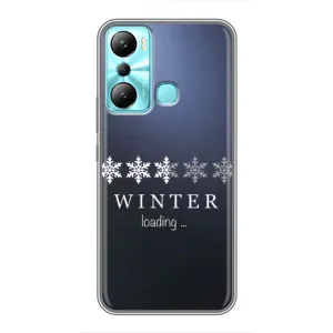 Зимние Чехлы для Инфиникс Хот 20и - прозрачный фон (Winter loading)