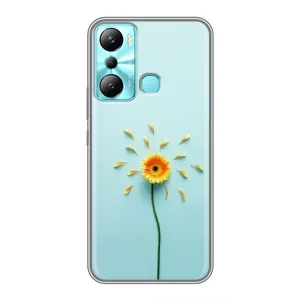 Чехлы с Цветами для Infinix Hot 20i (X665E) (VPrint) (Желтый цветок)