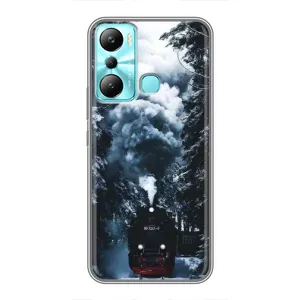 Новогодние, Праздничные Чехлы для Infinix Hot 20i (X665E) - 2024 год (Зимний поезд)