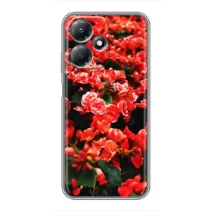 Чохли з квітами для Infinix Hot 30 Play (VPrint) (Квіти червоні)