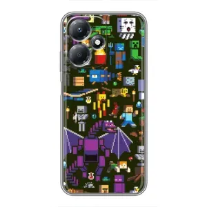 Чохол Майнкрафт на Infinix Hot 30 Play (AlphaPrint) Minecraft (Колаж Майнкрафт)
