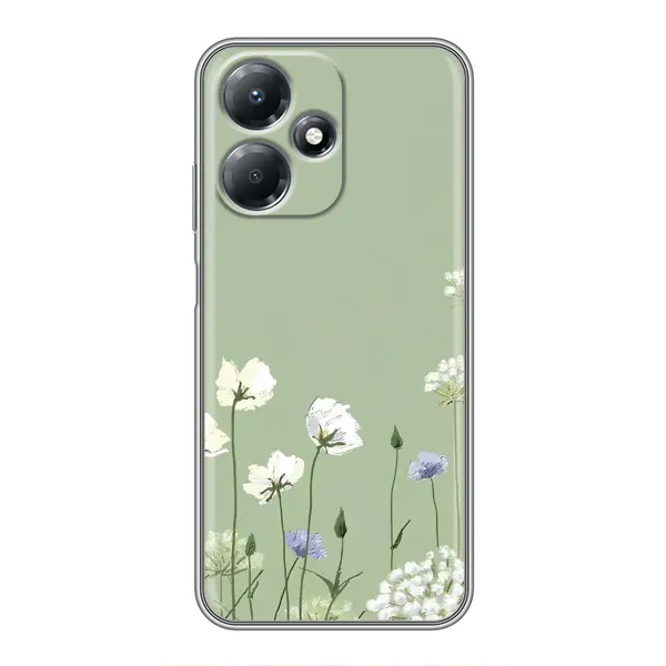 Чехол с принтом «Цветы на зеленом» для Infinix Hot 30 Play Чехол с принтом «Цветы на зеленом» для Infinix Hot 30 Play