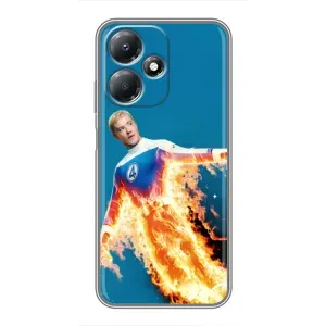 Чехол с принтом Фантастическая четверка для Infinix Hot 30 Play (Человек-факел в огне)