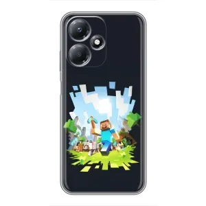 Чохол Майнкрафт на Infinix Hot 30 Play (AlphaPrint) Minecraft (персонажі Minecraft)