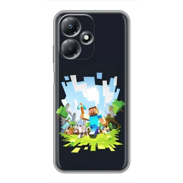 Чохол з принтом «персонажі Minecraft» для Infinix Hot 30 Play