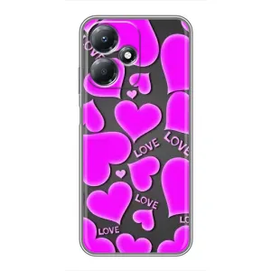 Чехлы для любимой на Інфінікс Хот 30 Плей (VPrint) (Pink hearts)
