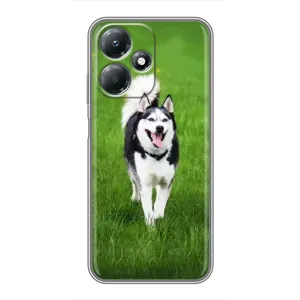 Чохол з Хаскі Infinix Hot 30 Play - (AlphaPrint) (Радісний Хаскі)