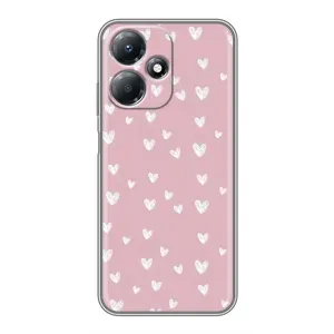 Чохол з розовим принтом для Infinix Hot 30 Play (Сердечки на рожевому)