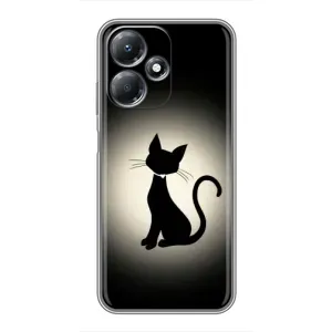 Чохол з принтом для Infinix Hot 30 Play (AlphaPrint) Модні коти (Силует котика)
