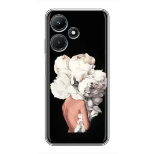Чехлы (ART) Цветы на Infinix Hot 30i (VPrint) (Білі квіти)