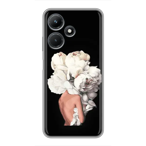 Чохол з принтом «Білі квіти» для Infinix Hot 30i Чохол з принтом «Білі квіти» для Infinix Hot 30i