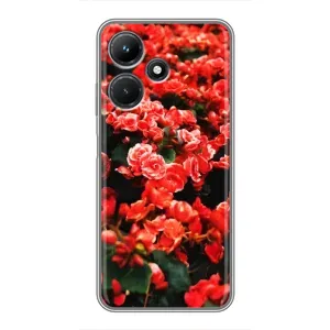 Чохли з квітами для Infinix Hot 30i (VPrint) (Квіти червоні)