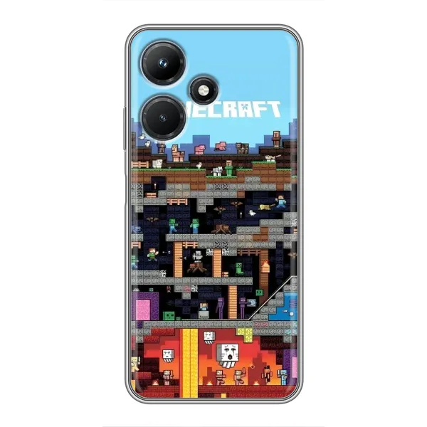 Чехол с принтом «фон Minecraft» для Infinix Hot 30i Чехол с принтом «фон Minecraft» для Infinix Hot 30i