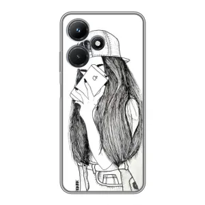 Чохол з друком для Infinix Hot 30i - (Мода) (AlphaPrint) (Фото дівчини)