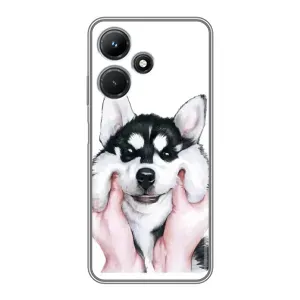 Чохол з Хаскі Infinix Hot 30i - (AlphaPrint) (Хаскі улибака)