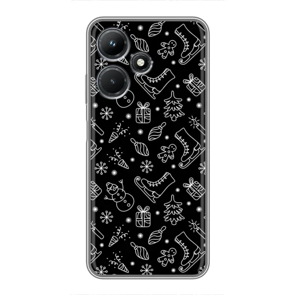 Чехол с принтом «Новогодний фон» для Infinix Hot 30i Чехол с принтом «Новогодний фон» для Infinix Hot 30i