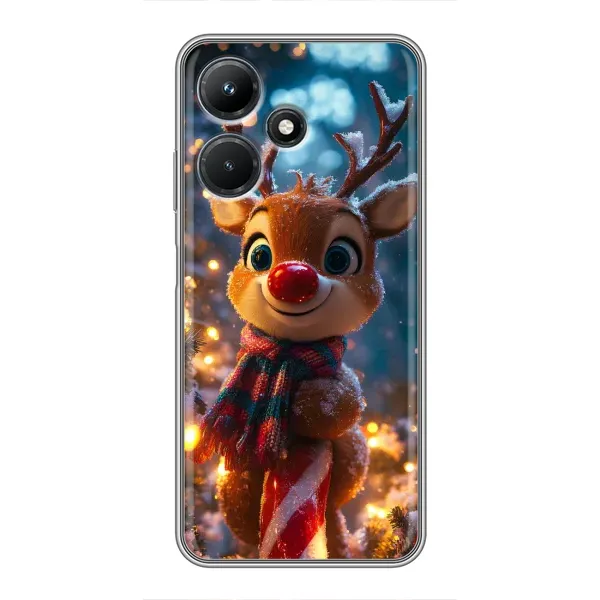 Чехол с принтом «Олень с шарфом» для Infinix Hot 30i Чехол с принтом «Олень с шарфом» для Infinix Hot 30i