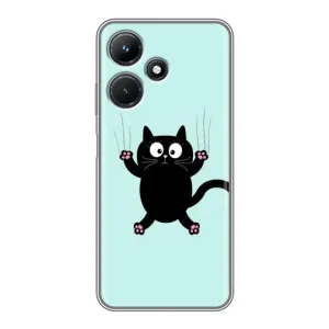 Чохол з принтом для Infinix Hot 30i (AlphaPrint) Модні коти (Падаючий кіт)