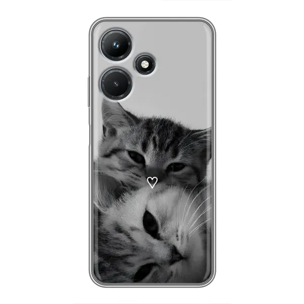 Чехол с принтом «Пара котов» для Infinix Hot 30i Чехол с принтом «Пара котов» для Infinix Hot 30i