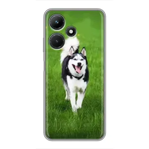 Чохол з Хаскі Infinix Hot 30i - (AlphaPrint) (Радісний Хаскі)