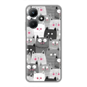 Чохли з Котиками для Infinix Hot 30i (VPrint) (Мальовані котики)