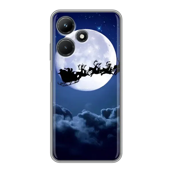 Чехол с принтом «Санта - луна» для Infinix Hot 30i Чехол с принтом «Санта - луна» для Infinix Hot 30i